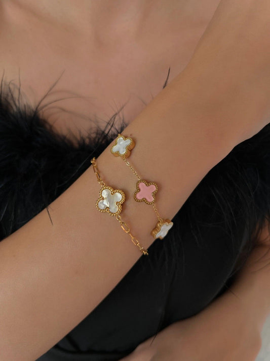 Blossom Clover Armband | 14K vergoldet - SAFIA