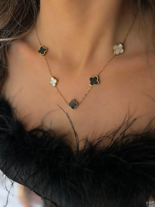 Celestia Clover Halskette | 18K vergoldet - SAFIA